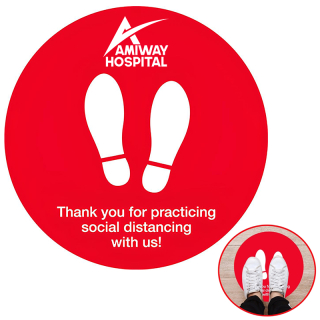 PPE Floor Decals 6 Ft Apart Social Distance Stickers